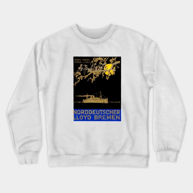 1920 North German Lloyd Ocean Liner Crewneck Sweatshirt by historicimage